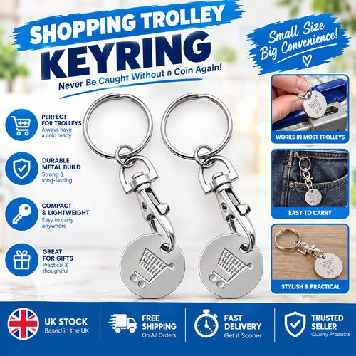 2pk trolley coin keyring - coin, |