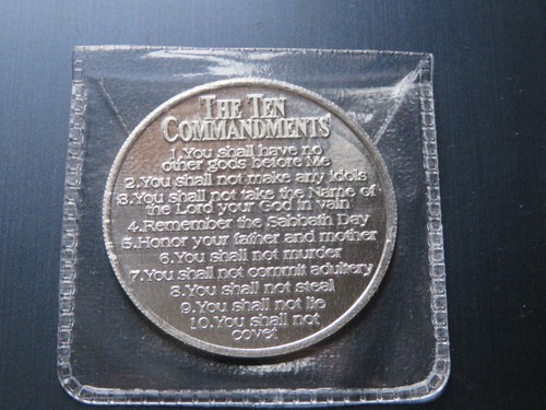 Ten commandments coin - ten,