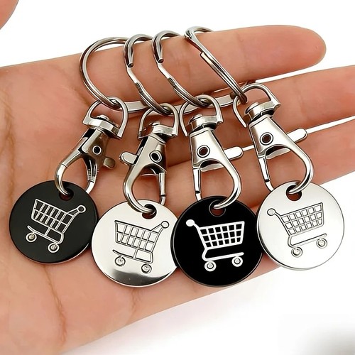 Trolley coin keyring - trolley,