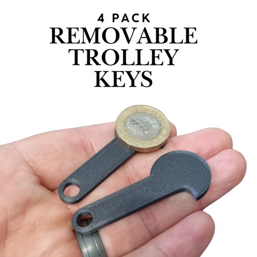 Pack trolley coin keyring - 4,