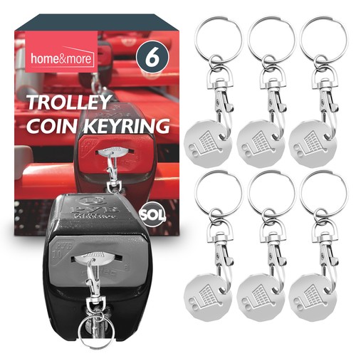 Trolley coin keyring - coin,