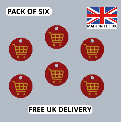 Pack shopping trolley token - 6,