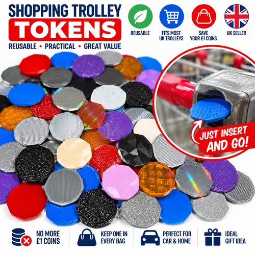 Pcs 1 trolley token - uk,