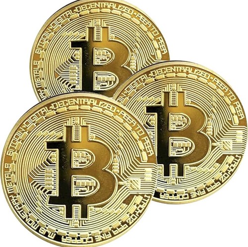Physical gold plated bitcoin - physical, gold-plated