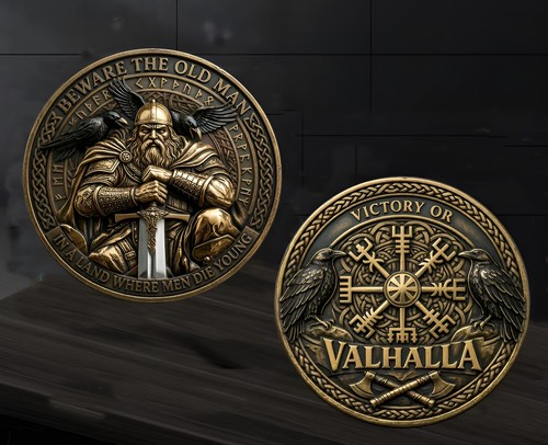 Viking challenge coin - viking,