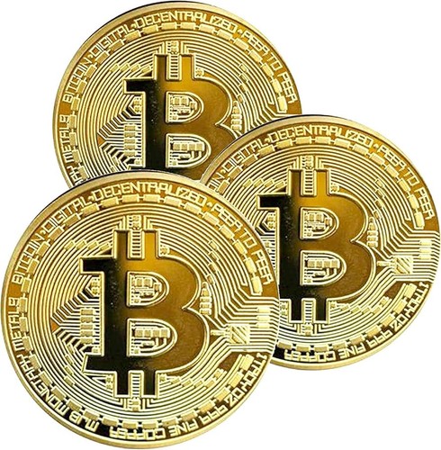 Physical gold plated bitcoin - gold-plated,
