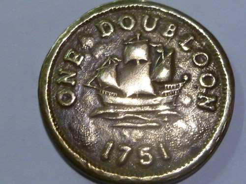 One doubloon 1751 gaming token - one,